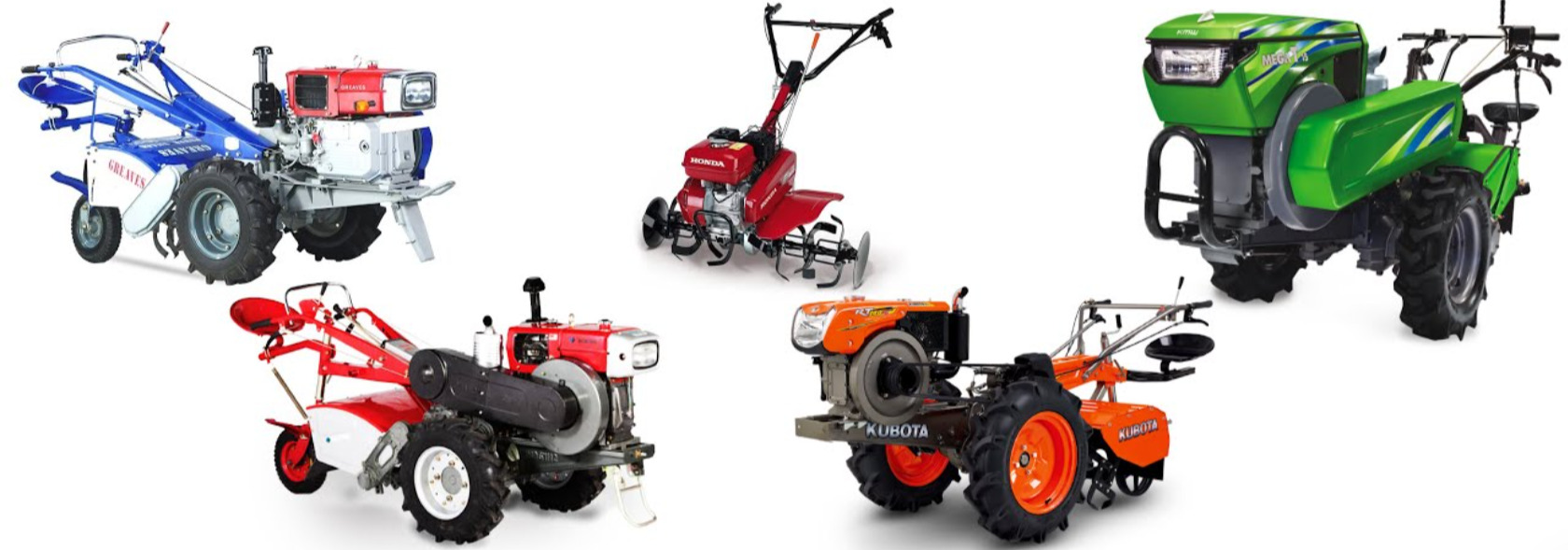 DIfferent types of power tillers