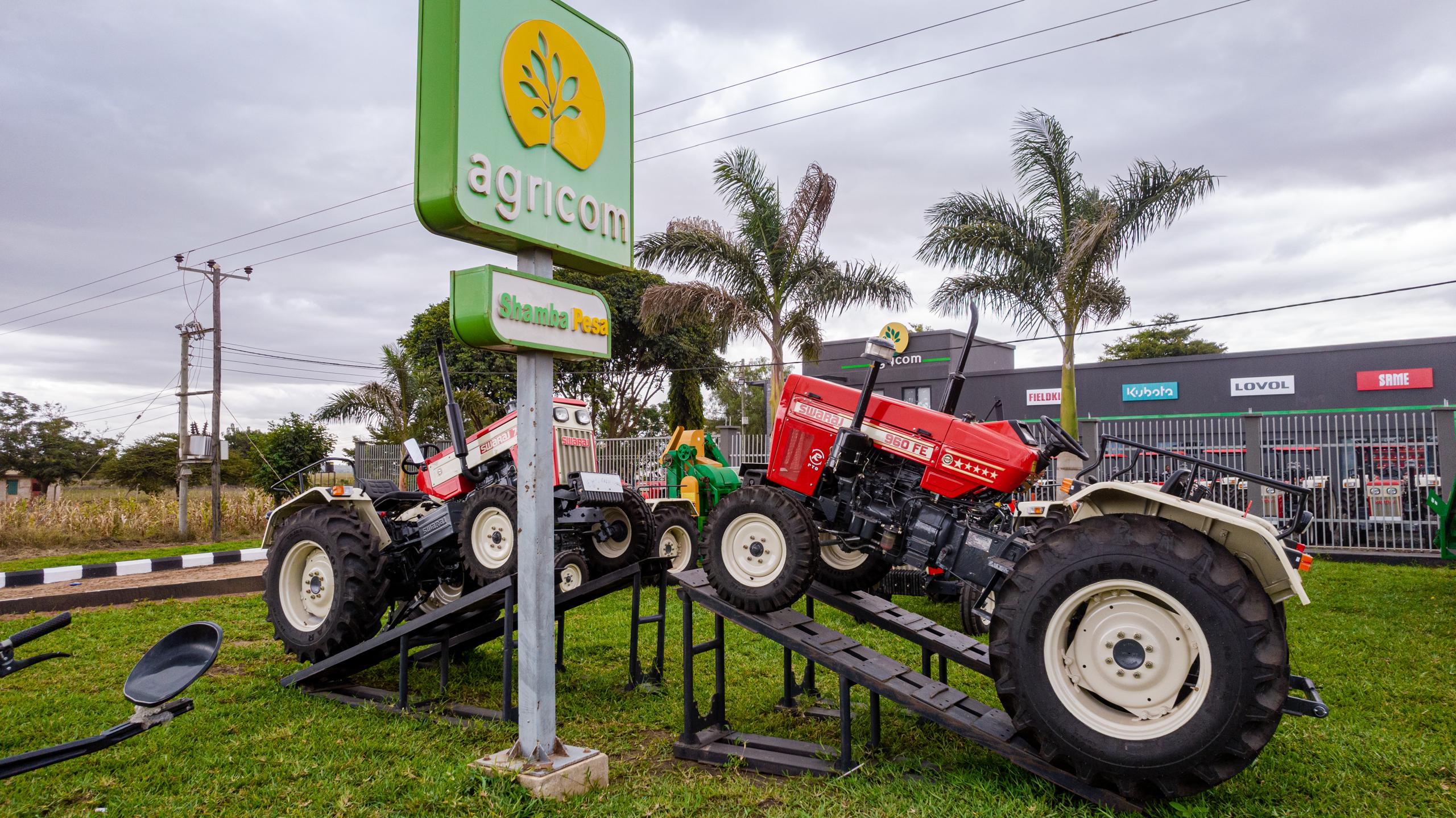 Agricultural tractor for farm operations.