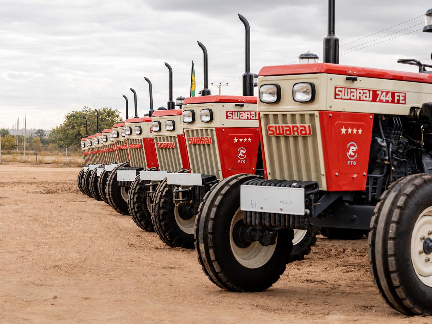 Tractor available from Agricom for farm operations in Tanzania.