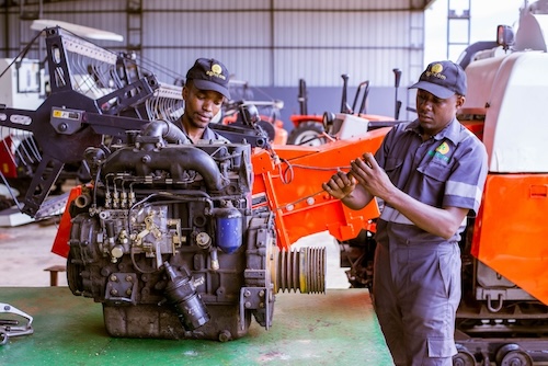 Tractor engine maintenance