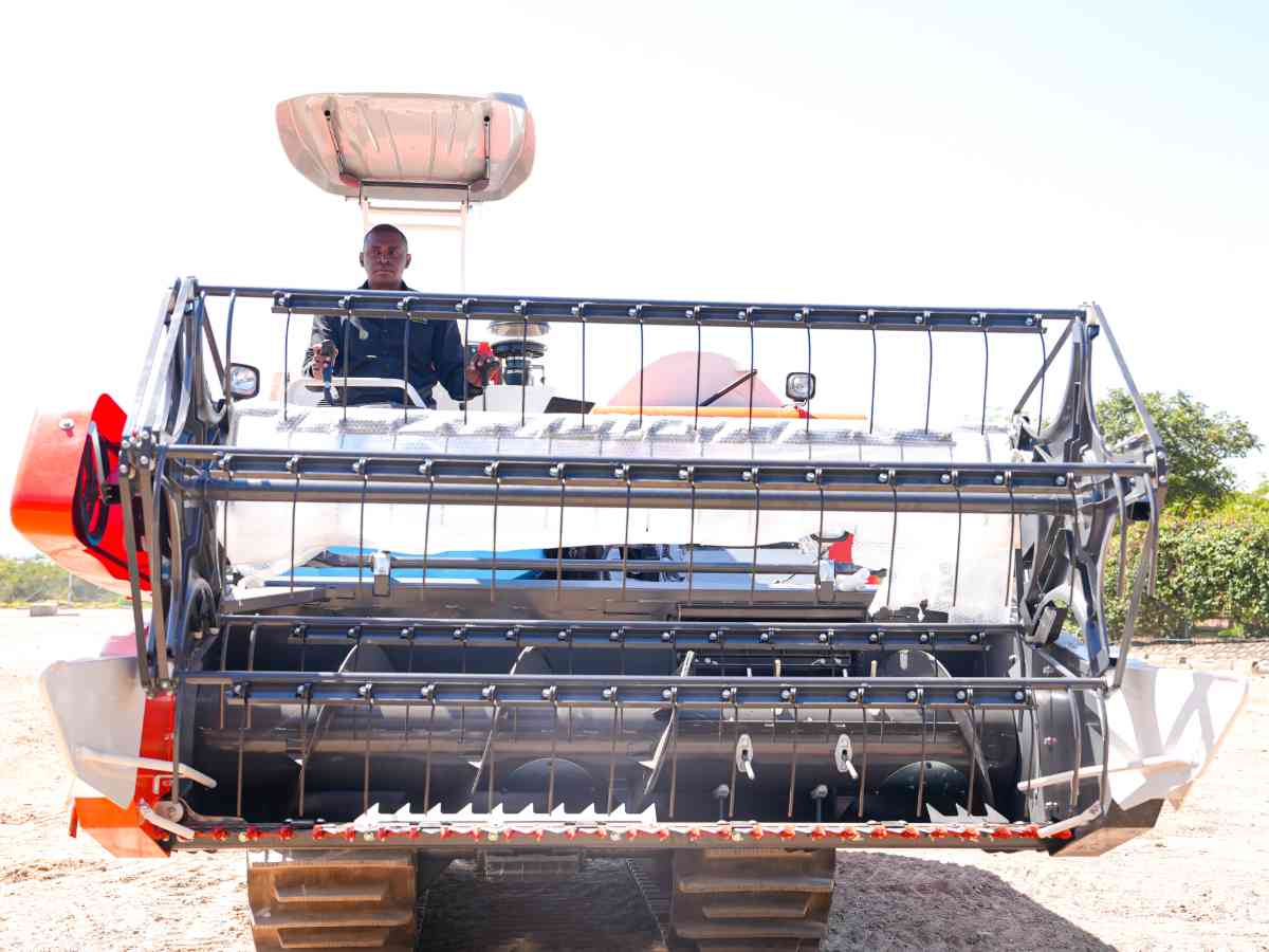 Modern land preparation equipment working on a Tanzanian farm to prepare soil for planting and improve crop productivity
