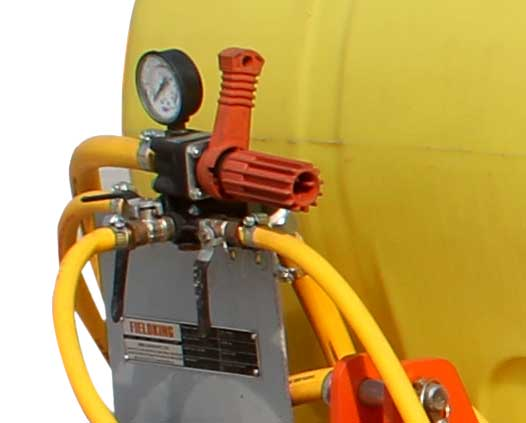 Agricultural sprayer nozzle and accessories used by a Tanzanian farmer for precision crop spraying and pest control