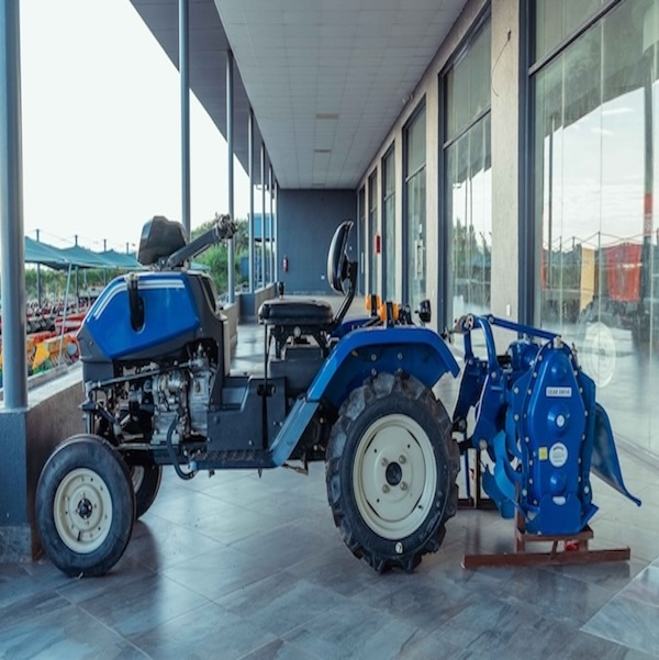 Farm tractor working in an agricultural field in Tanzania